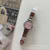 Ladies Metal Square Dial Fashion Casual Quartz Watch With Steel Band