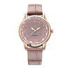 Ladies Multicolor Quartz Watch With Round Dial Alloy Case Imitation Leather Strap Leisure Style