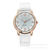 Ladies Multicolor Quartz Watch With Round Dial Alloy Case Imitation Leather Strap Leisure Style