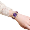 Ladies Multicolor Square Alloy Quartz Watch With Imitation Leather Strap And Stainless Steel Clasp