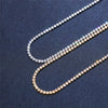 Ladies Necklace Copper Mixed Gem Inlay Geometric Rhinestone Chain