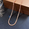 Ladies Necklace Copper Mixed Gem Inlay Geometric Rhinestone Chain
