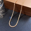 Ladies Necklace Copper Mixed Gem Inlay Geometric Rhinestone Chain