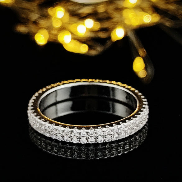 Ladies Plain Ring Copper Geometric Electroplated