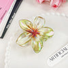 Ladies Plastic Resin Handmade Egg Flower Hairpin Hair Accessories Shark Clip