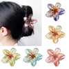 Ladies Plastic Resin Handmade Egg Flower Hairpin Hair Accessories Shark Clip