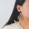 Ladies Plastic Resin Handmade Geometric Teardrop Pendant Exaggerated Leopard Temperament Earrings