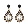Ladies Plastic Resin Handmade Geometric Teardrop Pendant Exaggerated Leopard Temperament Earrings