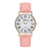 Ladies Plastic Shell Imitation Leather Strap Stainless Steel Buckle Round Dial Watch