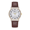 Ladies Plastic Shell Imitation Leather Strap Stainless Steel Buckle Round Dial Watch