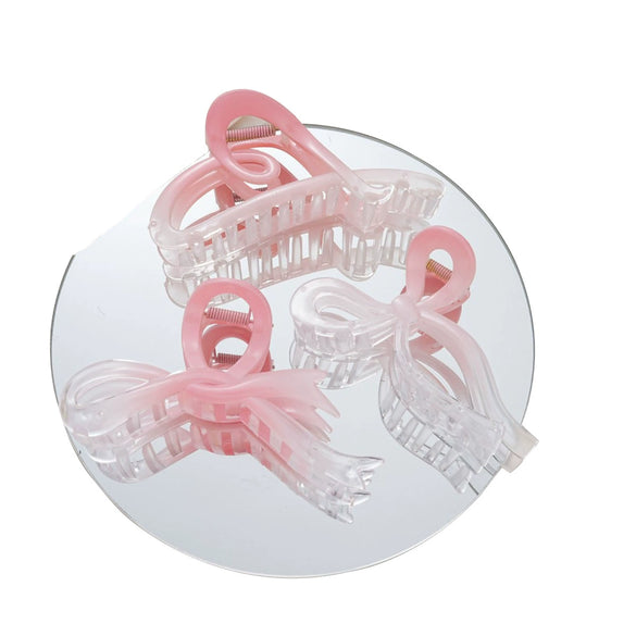 Ladies Princess Style Handmade Plastic Resin Bow Grab Clip Headwear