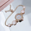 Ladies Quartz Bracelet Watch Alloy Strap And Case Diamond Pattern Fashion Style