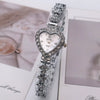 Ladies Quartz Bracelet Watch Flower Shaped Alloy Encrusted With Diamond Leisure Style