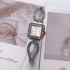 Ladies Quartz Bracelet Watch Flower Shaped Alloy Encrusted With Diamond Leisure Style