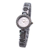 Ladies Quartz Bracelet Watch Flower Shaped Alloy Encrusted With Diamond Leisure Style