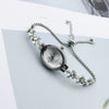 Ladies Quartz Bracelet Watch Stainless Steel Alloy Luxury Diamondstudded Oval Dial Leisure Style