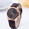 Ladies Quartz Watch Alloy Case Imitation Leather Strap Round Dial Leisure Style