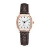Ladies Quartz Watch Alloy Case Imitation Leather Strap Square Dial Retro Simple Leisure Style
