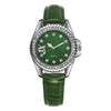 Ladies Quartz Watch Alloy Case Imitation Leather Strap Stainless Steel Clasp Round Dial