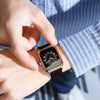Ladies Quartz Watch Alloy Case Silicone Strap Rectangle Dial Business Casual Waterproof