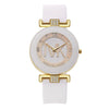 Ladies Quartz Watch Alloy Case Silicone Strap Stainless Steel Clasp Round Dial Leisure Style