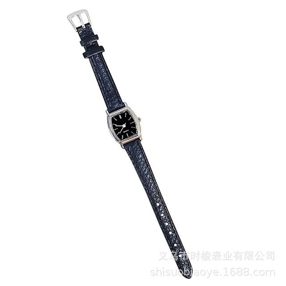Ladies Quartz Watch Alloy Imitation Leather Square Dial Leisure Style