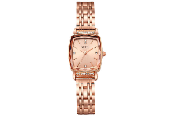 Ladies Quartz Watch Alloy Stainless Steel Square Design Fashion
