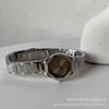 Ladies Quartz Watch Metal Fine Steel Rose Gold Buckle Polygon Flower Shape Gray Texture Fashionable