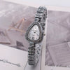 Ladies Quartz Watch Snakeshaped Flowershaped Alloy Imitation Ceramic