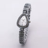 Ladies Quartz Watch Snakeshaped Flowershaped Alloy Imitation Ceramic