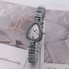 Ladies Quartz Watch Snakeshaped Flowershaped Alloy Imitation Ceramic