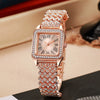 Ladies Quartz Watch Square Alloy Steel Strip Fashion