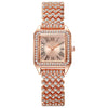 Ladies Quartz Watch Square Alloy Steel Strip Fashion