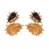 Ladies Resin Drop Shape Personality Geometric Electroplated Earrings