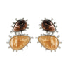 Ladies Resin Drop Shape Personality Geometric Electroplated Earrings