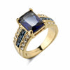 Ladies Ring Jewelry Metal Geometric Gold Inlaid