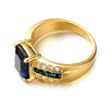 Ladies Ring Jewelry Metal Geometric Gold Inlaid