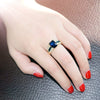 Ladies Ring Jewelry Metal Geometric Gold Inlaid