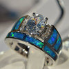 Ladies Ring Set Alloy Geometric Drop Glue Inlaid Zircon