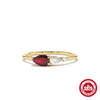 Ladies S925 Sterling Silver Geometric Diamond Engagement Ring With Classic Color And Electroplating Treatment
