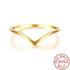 Ladies S925 Sterling Silver Geometric Wedding Ring Inlaid With Gold