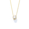 Ladies Silver 925 Sterling Microinlaid Zircon Oval Geometric Clavicle Chain Necklace With Diamond Treatment