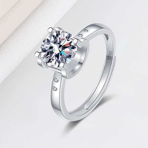 Ladies Simple Ushaped Bull Ring S925 Sterling Silver Geometric Electroplated