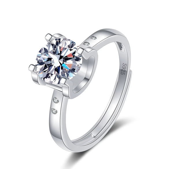 Ladies Simple Ushaped Bull Ring S925 Sterling Silver Geometric Electroplated