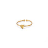 Ladies Stacked Zircon Heart Ring December Series Stainless Steel Geometric Electroplated