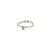 Ladies Stacked Zircon Heart Ring December Series Stainless Steel Geometric Electroplated