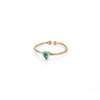 Ladies Stacked Zircon Heart Ring December Series Stainless Steel Geometric Electroplated