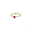 Ladies Stacked Zircon Heart Ring December Series Stainless Steel Geometric Electroplated