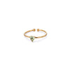 Ladies Stacked Zircon Heart Ring December Series Stainless Steel Geometric Electroplated