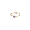 Ladies Stacked Zircon Heart Ring December Series Stainless Steel Geometric Electroplated